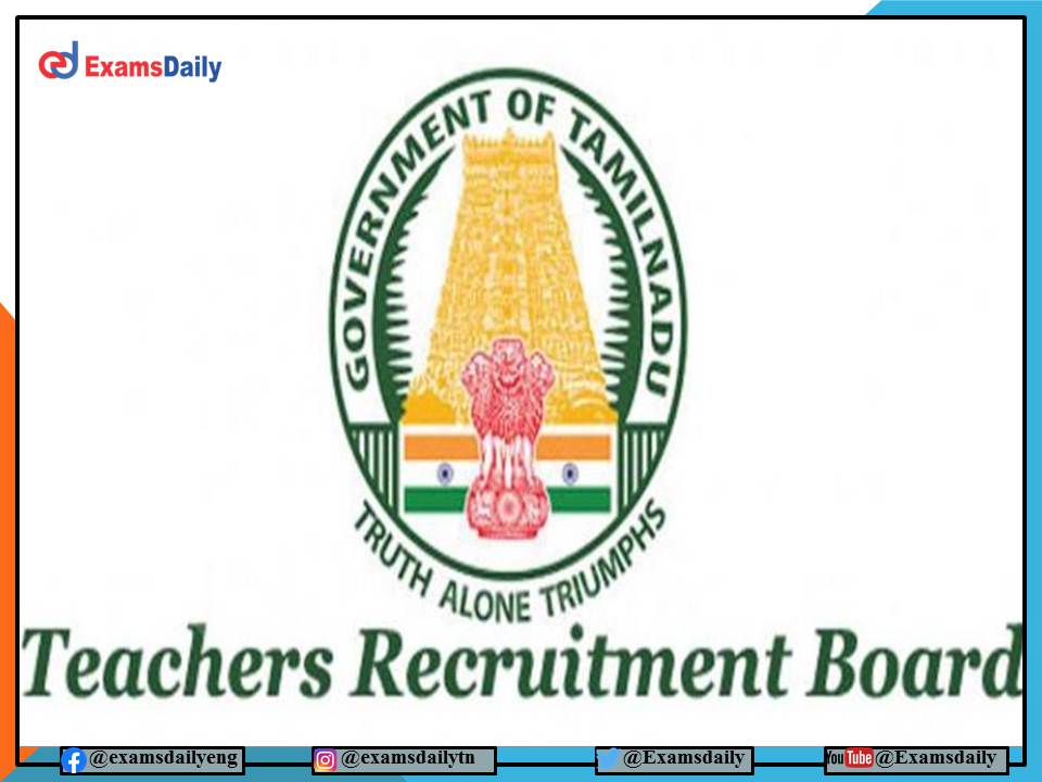 TN TRB Lecturer Important Notice PDF Released - Last Date Extended for Document Uploading!!!