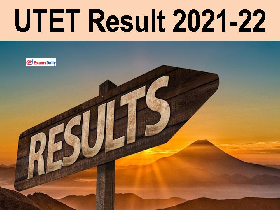UTET Result 2021-22