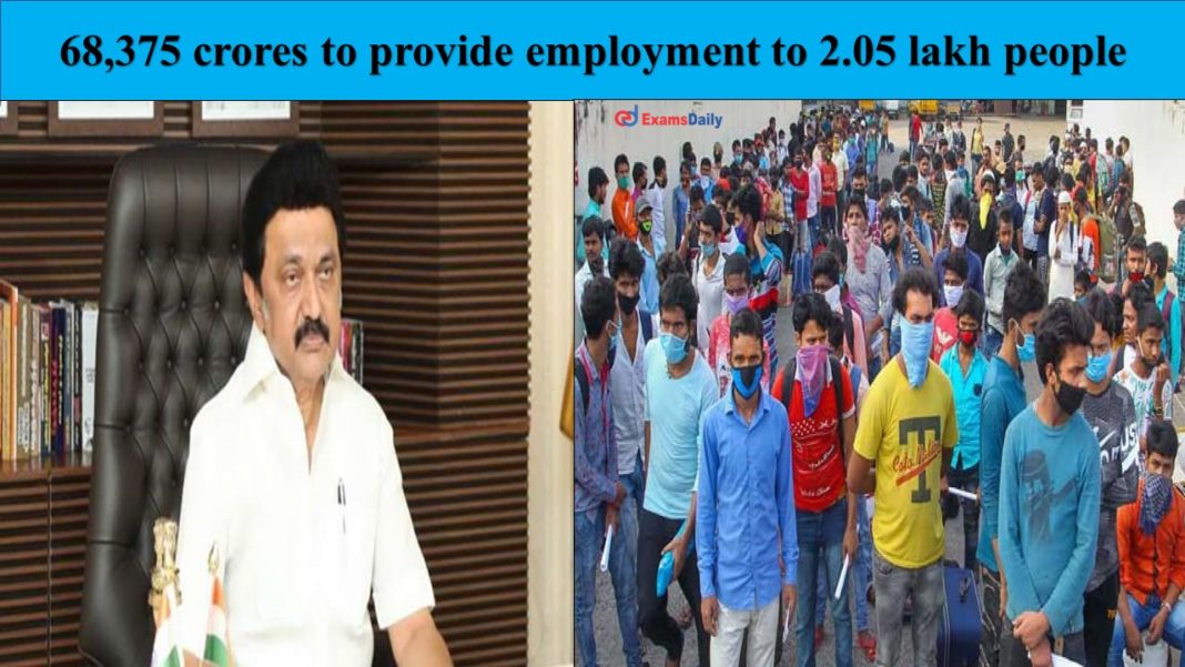 68,375 crores to provide employment to 2.05 lakh people