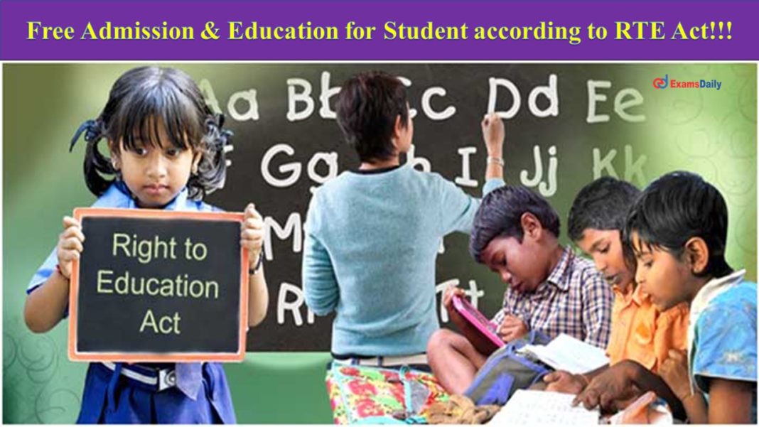 Free Admission & Education for Student according to RTE Act!!!