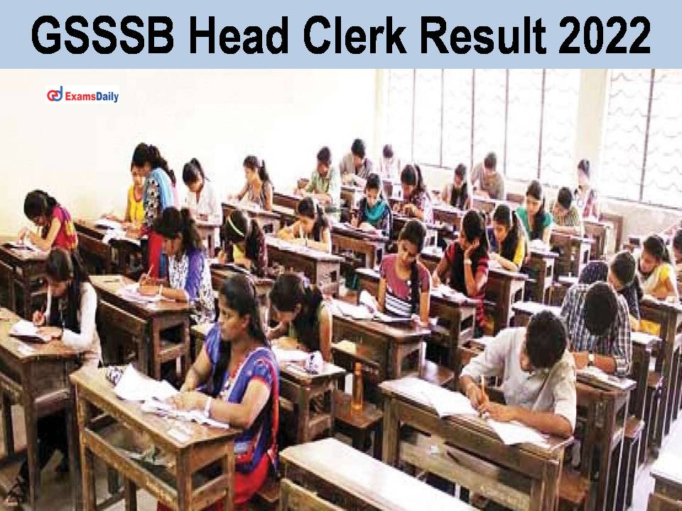 GSSSB Head Clerk Result 2022