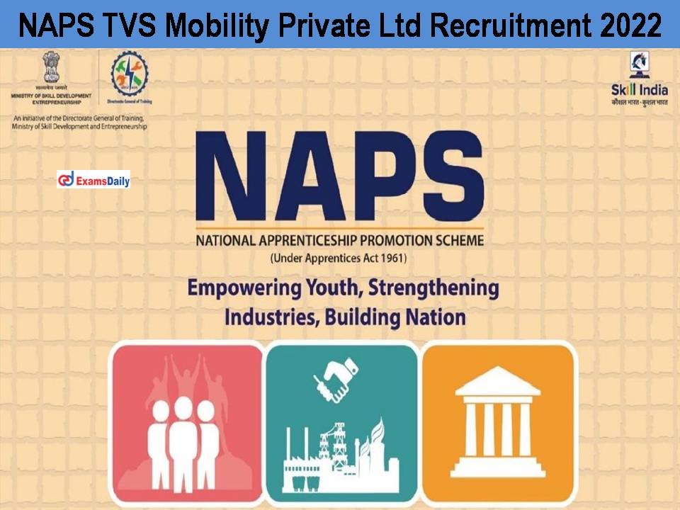 NAPS Release TVS Mobility Private Ltd Recruitment 2022_ 10th Pass Can Apply!!!