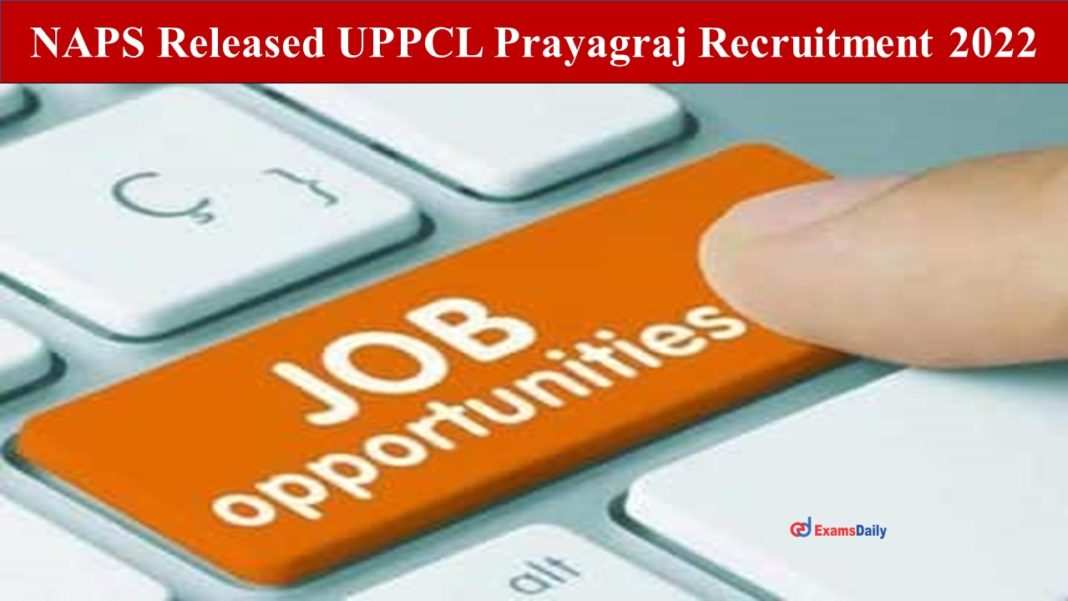 NAPS Released UPPCL Prayagraj Recruitment 2022