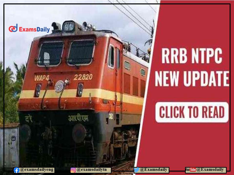 RRB NTPC CBT 2 Exam in May, 2022: Separate Exams for Level 2, 3, 4, 5, 6 Categories!!! Check Details Here!!!