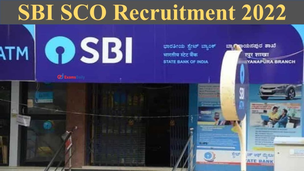 SBI SCO Recruitment 2022
