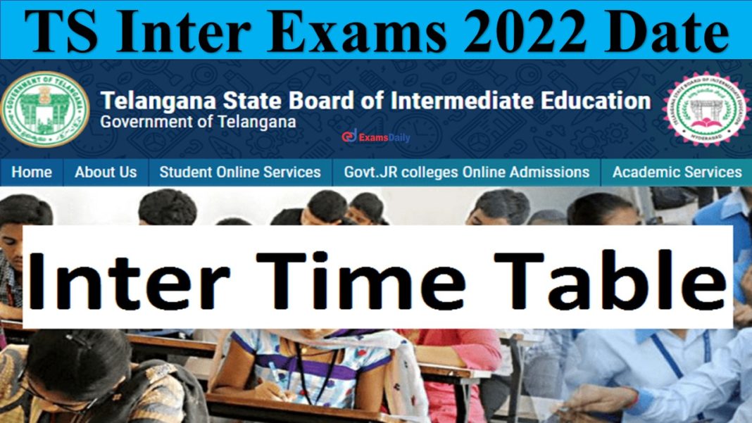 TS Inter Exams 2022 Time Table Out for1st, 2ndYear; Download TSBIE Telangana Intermediate Exam Date& Guidelines Here!!
