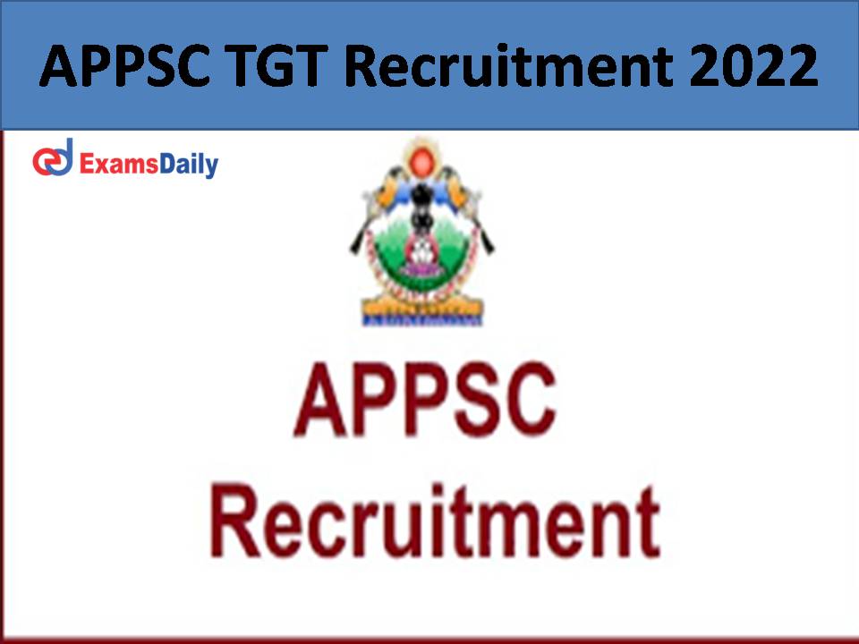 APPSC TGT Recruitment 2022