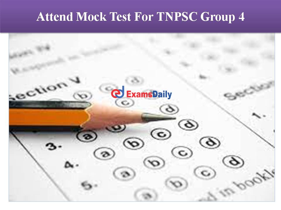 Attend Mock Test For TNPSC Group 4