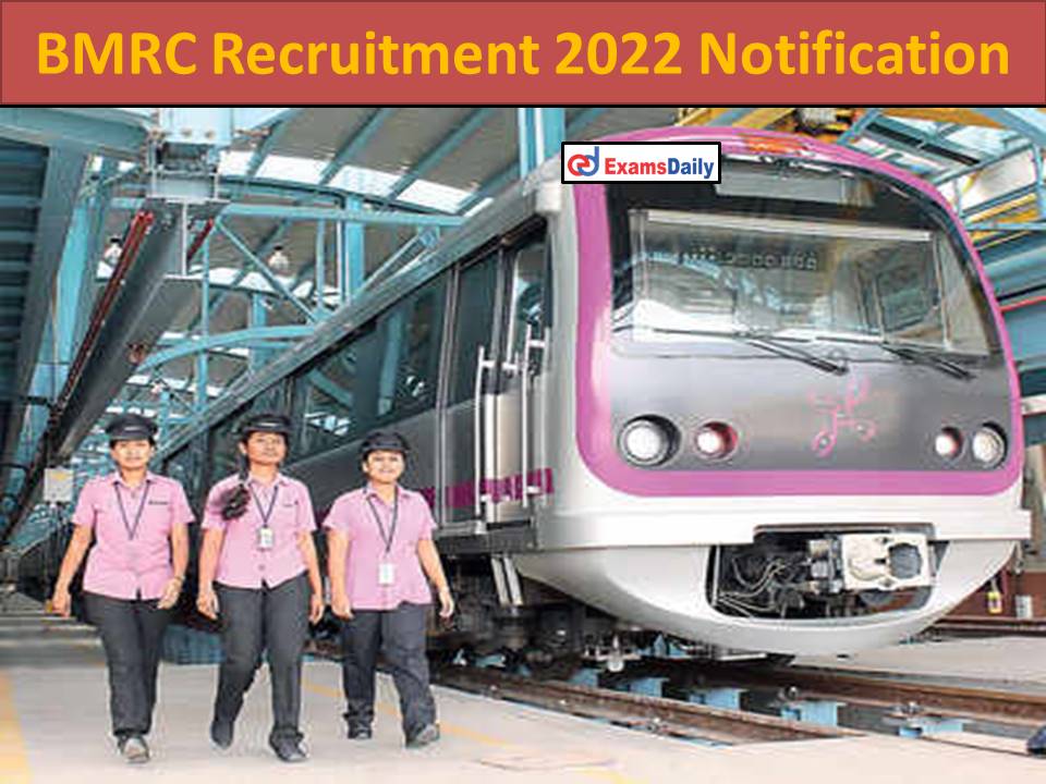 BMRC Recruitment 2022 Notification