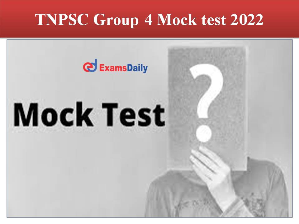 TNPSC Group 4 Mock test 2022