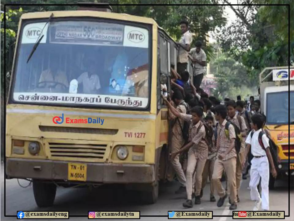 Tamil Nadu Minister Sivasankar - Rapid Action to Provide Free Bus pass for School and College Students!!!