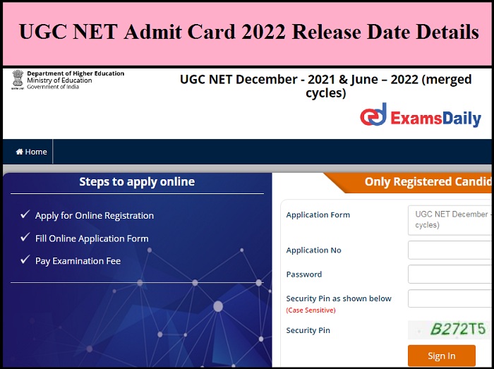 UGC NET Admit Card 2022 Download - Check Release Date & Exam Date Details