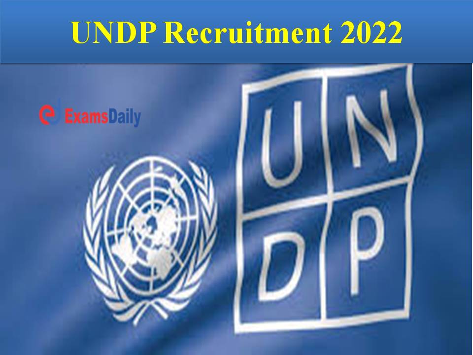 UNDP Recruitment 2022 Out