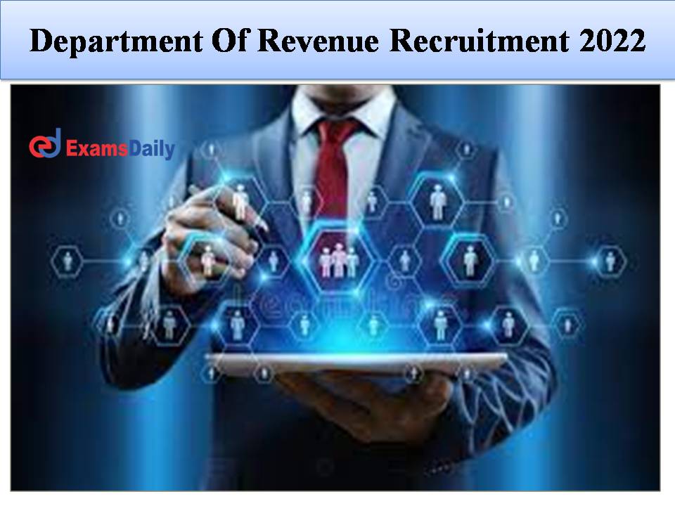 Department Of Revenue Recruitment 2022