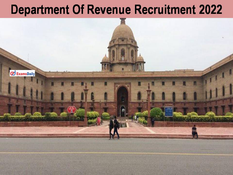 Department Of Revenue Recruitment 2022