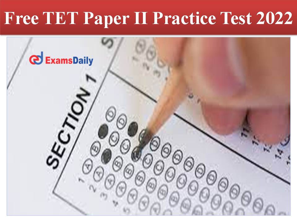 Free TET Paper II Practice Test 2022