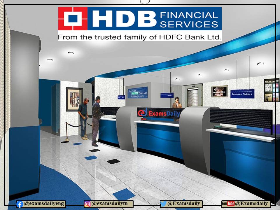 HDBFS Recruitment 2022 OUT – No Exam!!! Graduation with Credit Management Skill Needed!!!