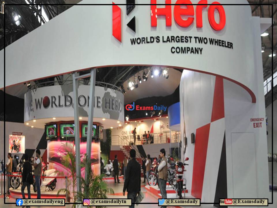 Hero Motocorp Recruitment 2022 OUT – No Experience Needed - Apply Online!!!