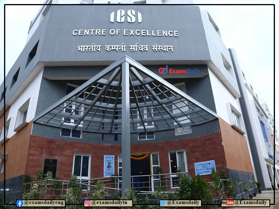 ICSI Recruitment 2022 OUT - No Exam or Interview!!! Apply Online without FEE!!!