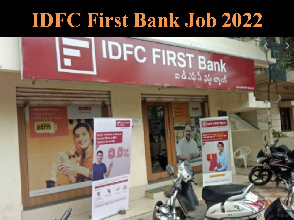 IDFC First Bank Job 2022