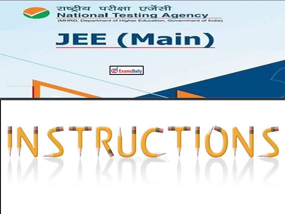 JEE Main 2022 Instructions PDF Out