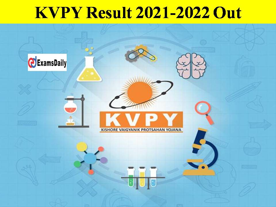 KVPY Result 2021-2022 Out-Name Wise, Pdf Link, SX, SA!!