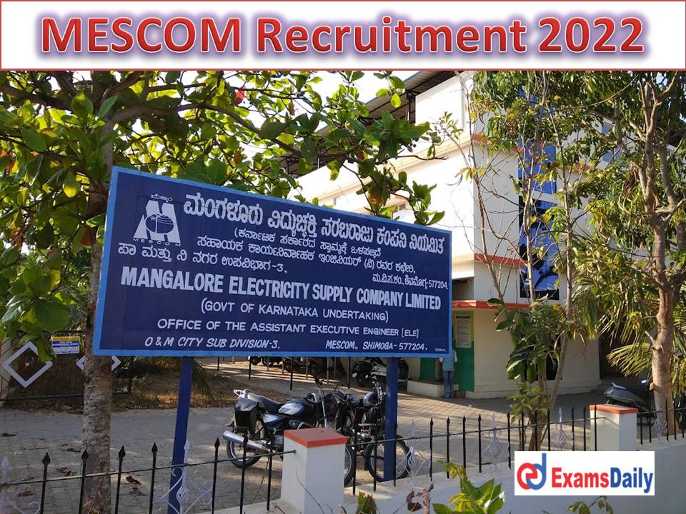 MESCOM Recruitment 2022 Released by NATS – Apply Online for 200+ Vacancies Engineering Qualification Enough!!!