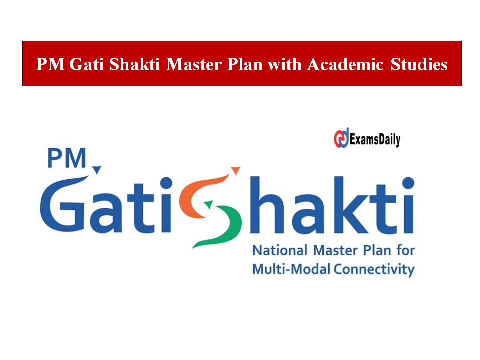 PM Gati Shakti Master Plan with Academic Studies- Minister Report!!
