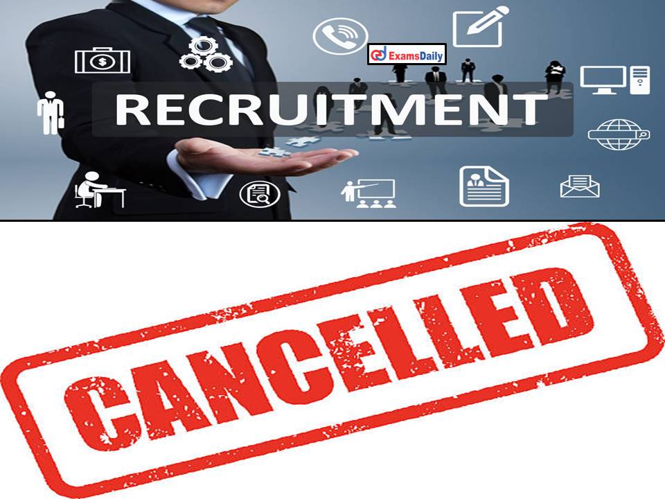 SSC Recruitment 2022 Cancellation Notice PDF