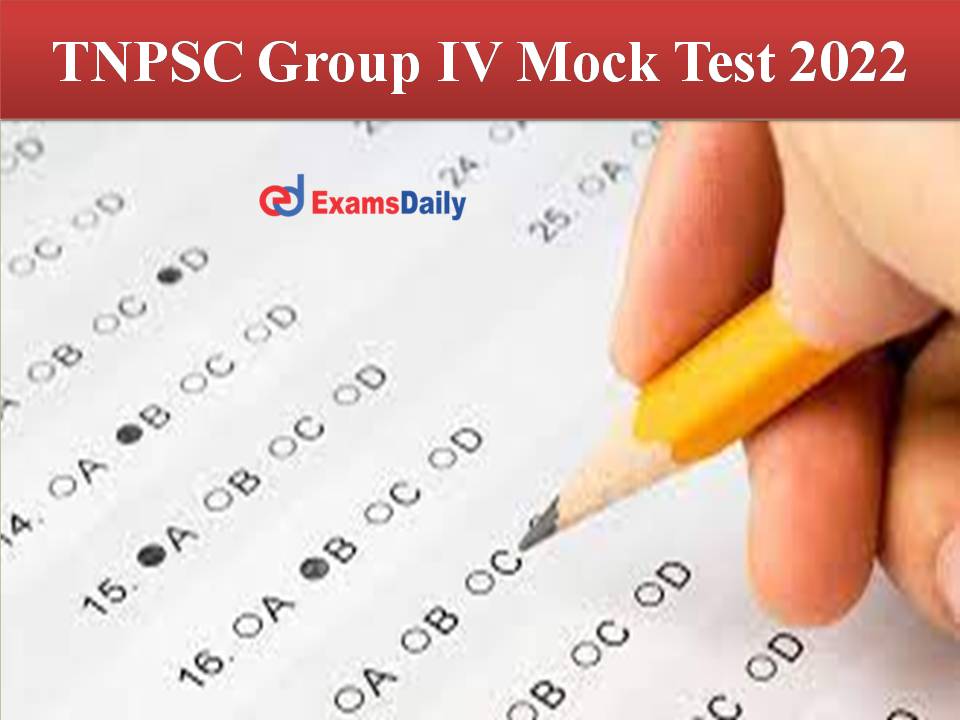 TNPSC Group IV Mock Test 2022