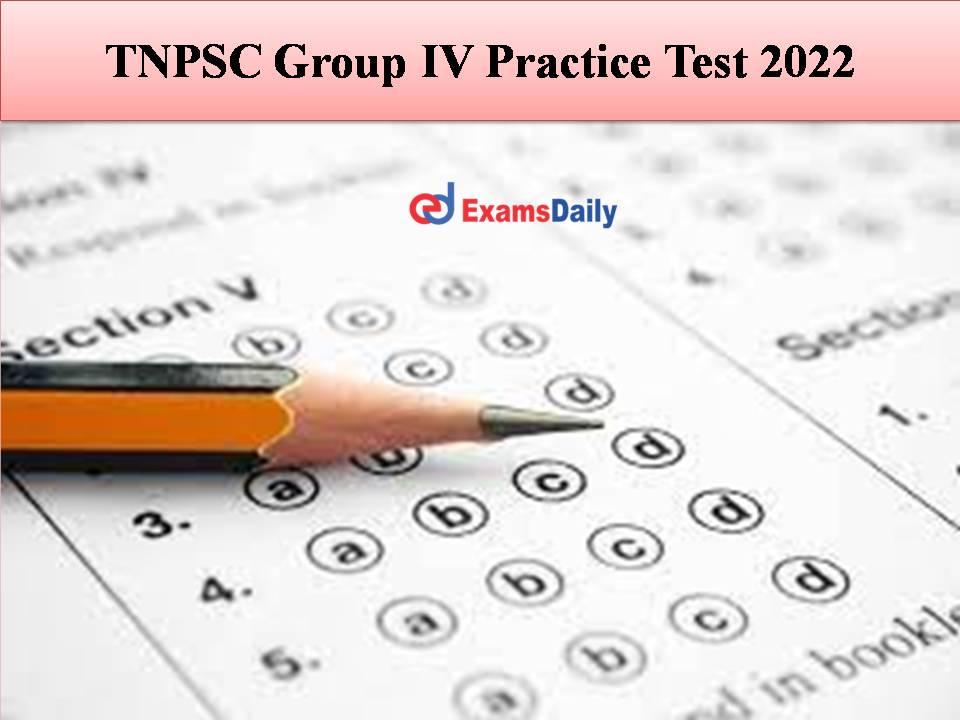 TNPSC Group IV Practice Test 2022