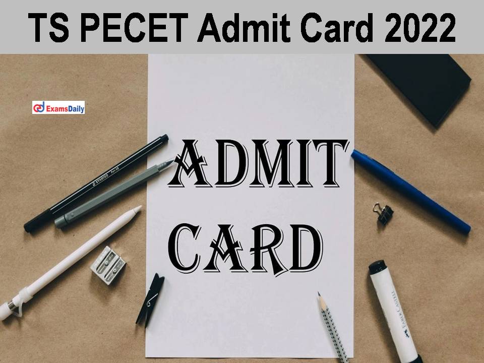 TS PECET Admit Card 2022
