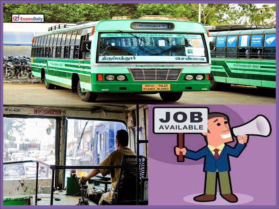 400 Driver Posts to be filled soon at TNSTC