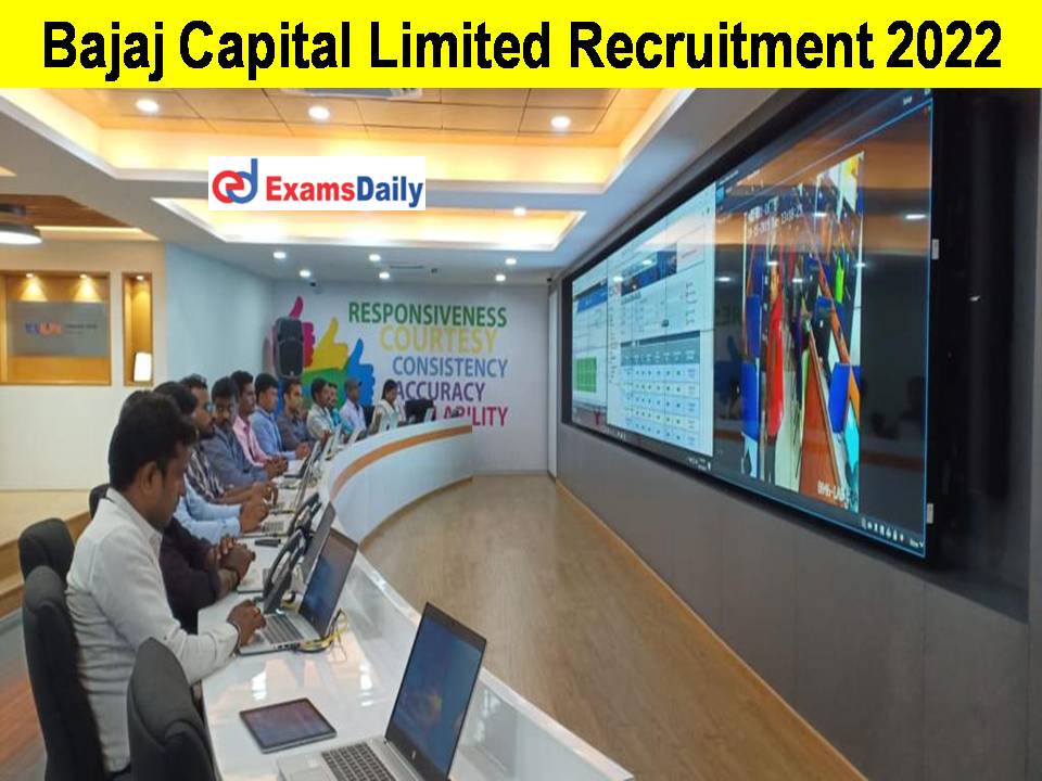 Bajaj Capital Limited Recruitment 2022