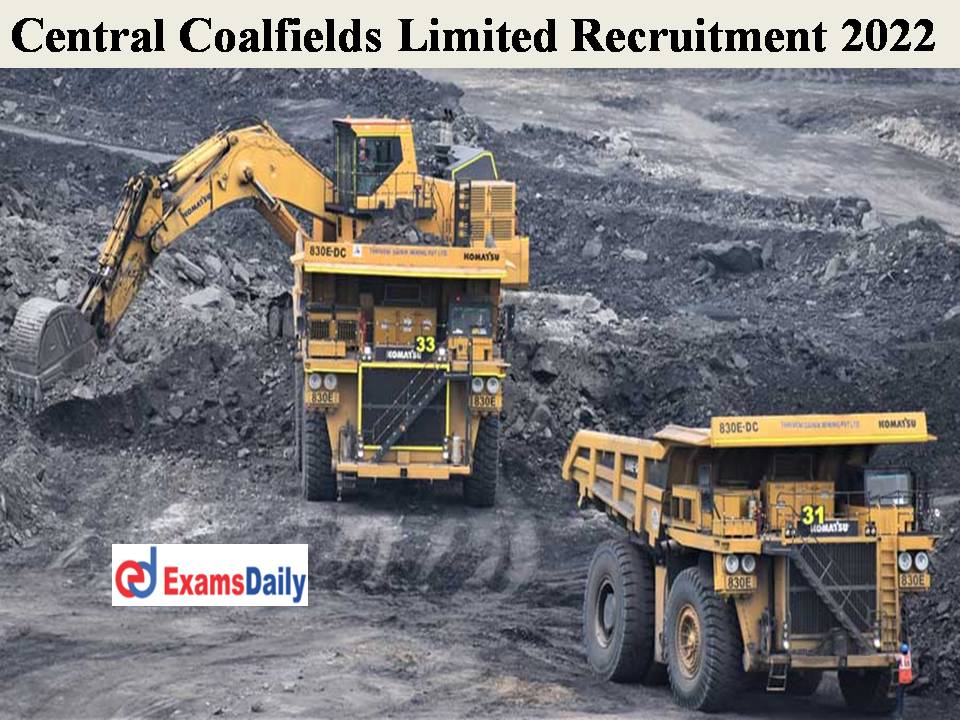 Central Coalfields Limited Recruitment 2022