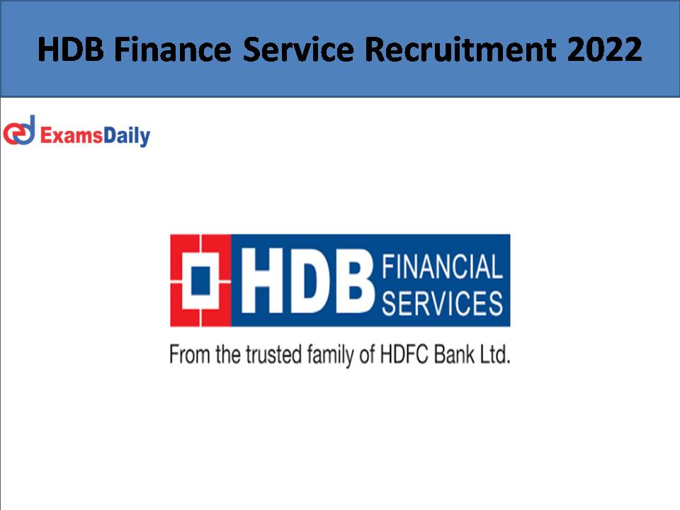 HDB Finance Service Recruitment 2022
