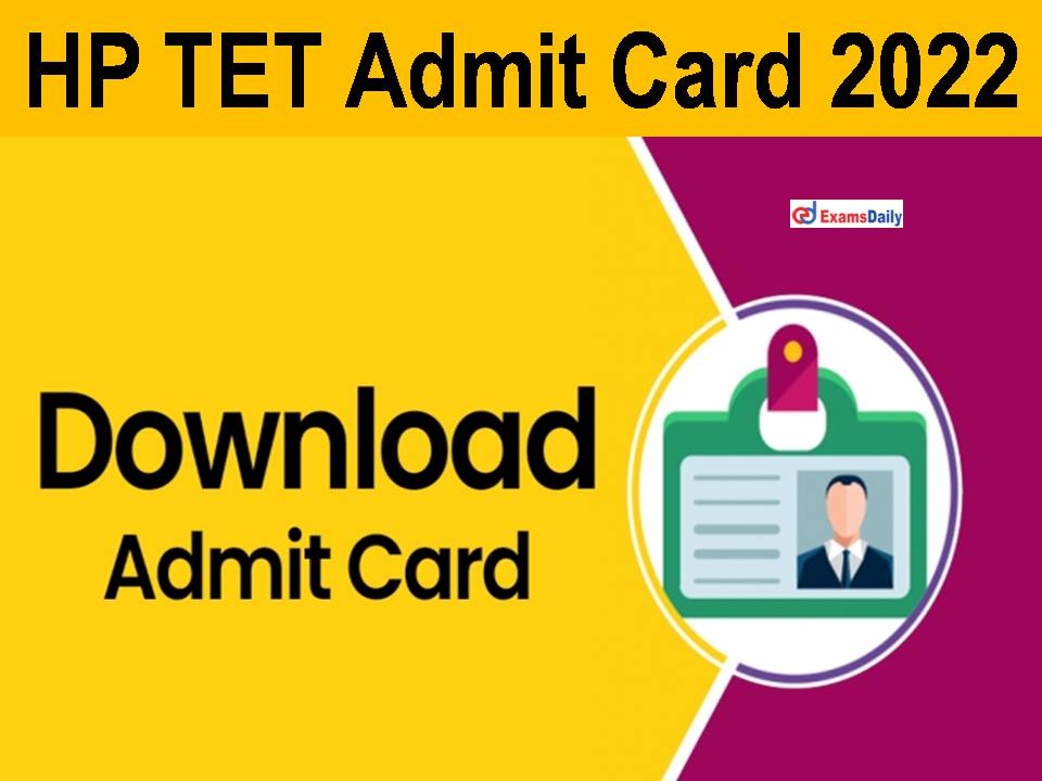 HP TET Admit Card 2022
