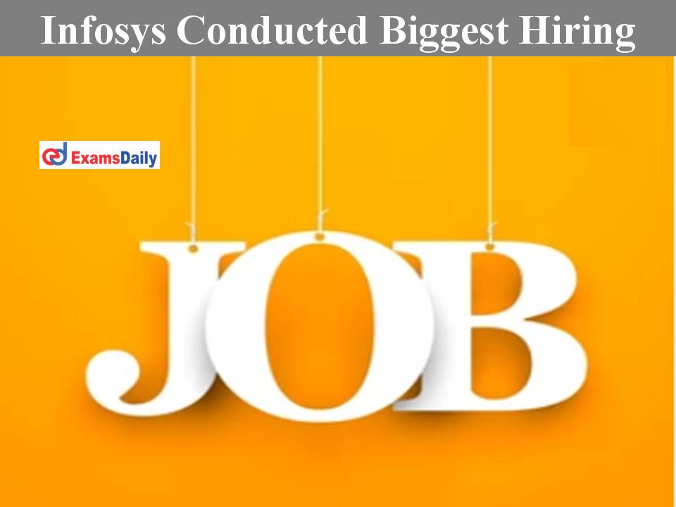 Infosys Conducted Biggest Hiring- What Is The Strategy To Recover Their Wealth