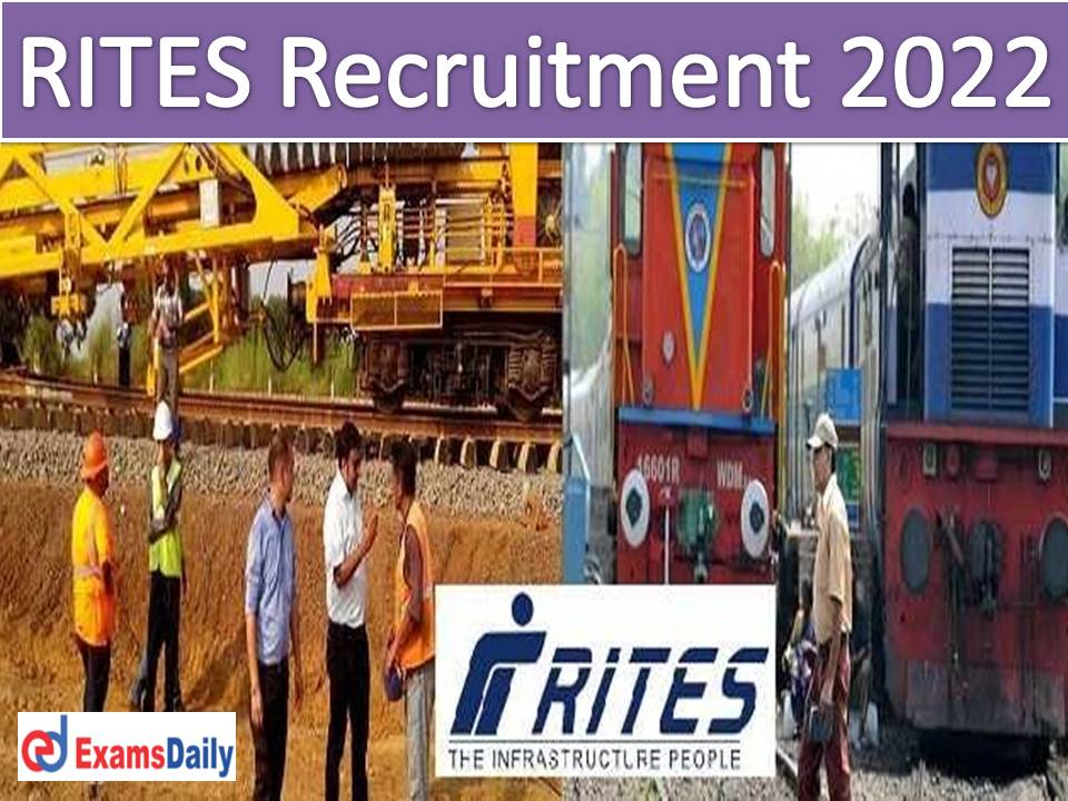 Job in RITES….Interview Only - Degree Holders can apply!!!