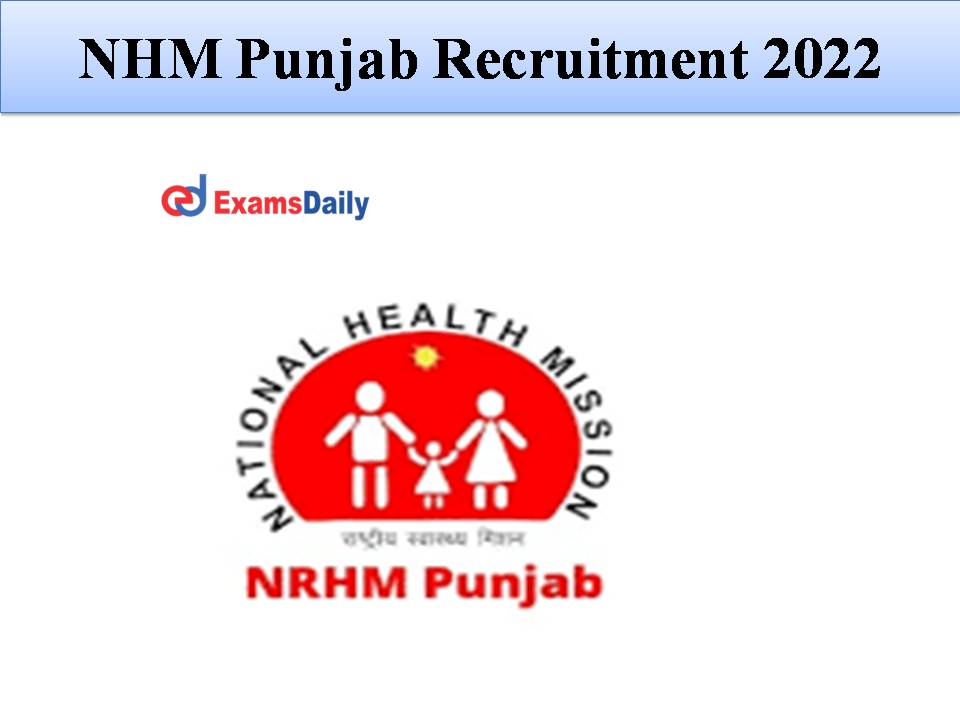 NHM Punjab Recruitment 2022