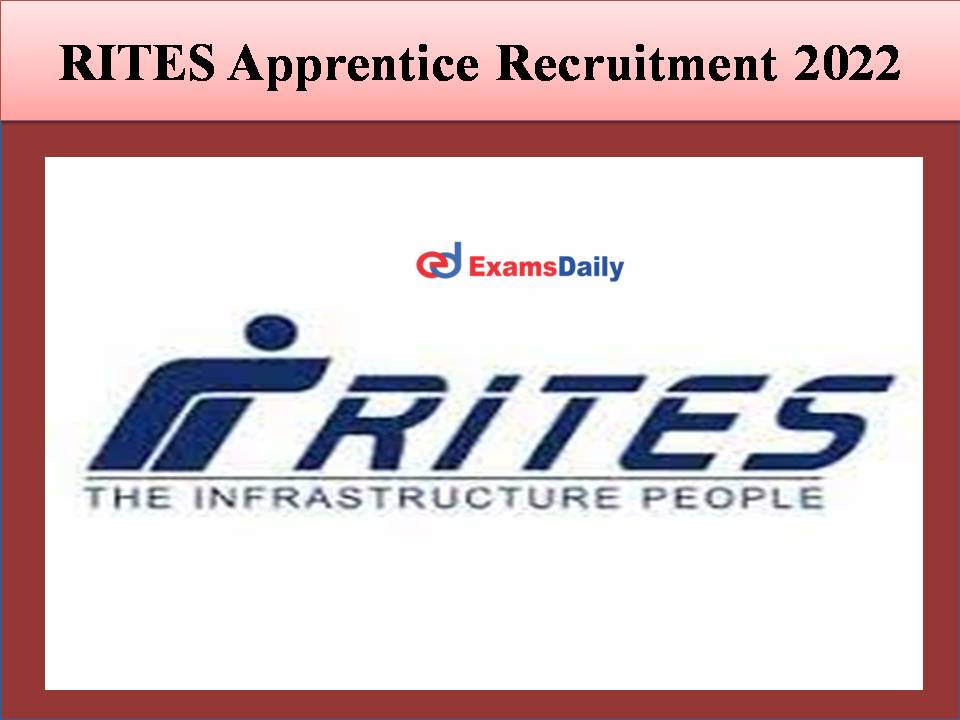 RITES Apprentice Recruitment 2022