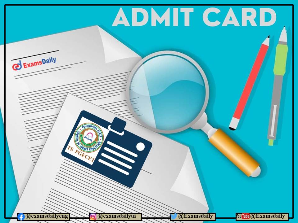 TS PGECET Admit card 2022 Manabadi Release Today – Download TSCHE Exam Date and Details Here!!! (1)