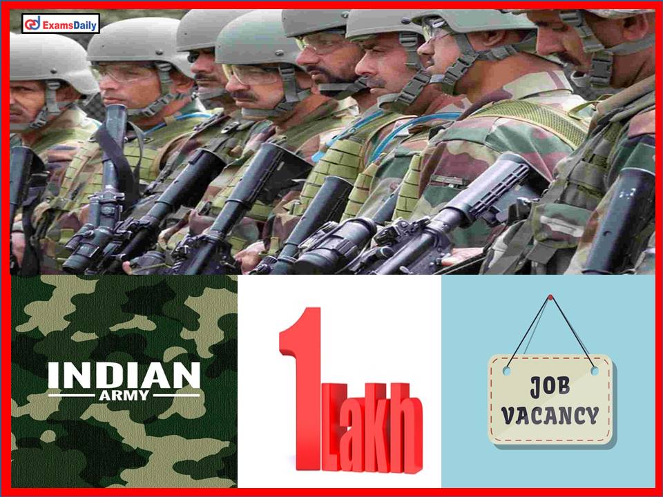 1 Lakh Open Positions in the Indian Army