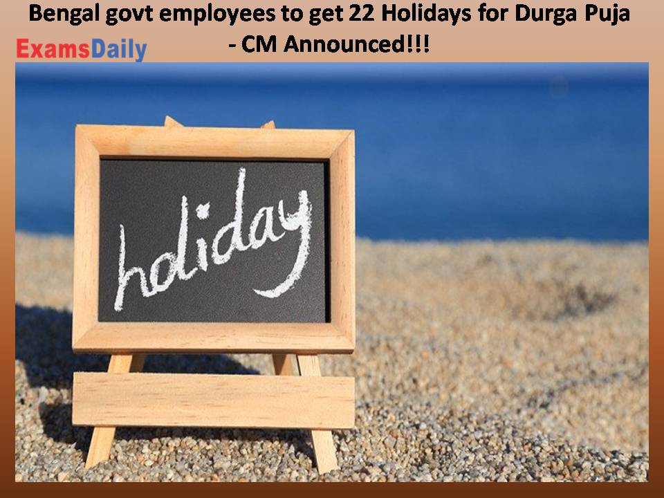 Bengal govt employees to get 22 Holidays for