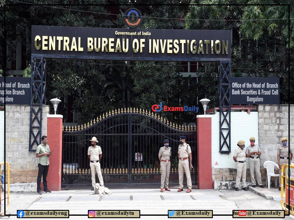 CBI Recruitment 2022 OUT – Salary Up to Rs.70000- PM!!! No Exam-Interview!!!