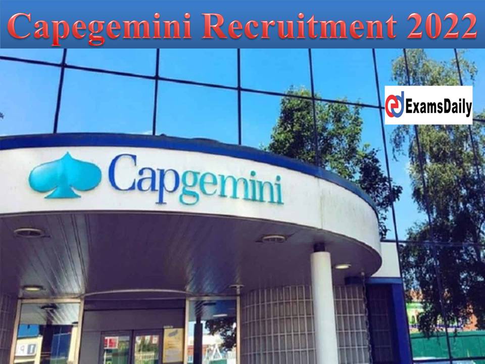 Capegemini Recruitment 2022