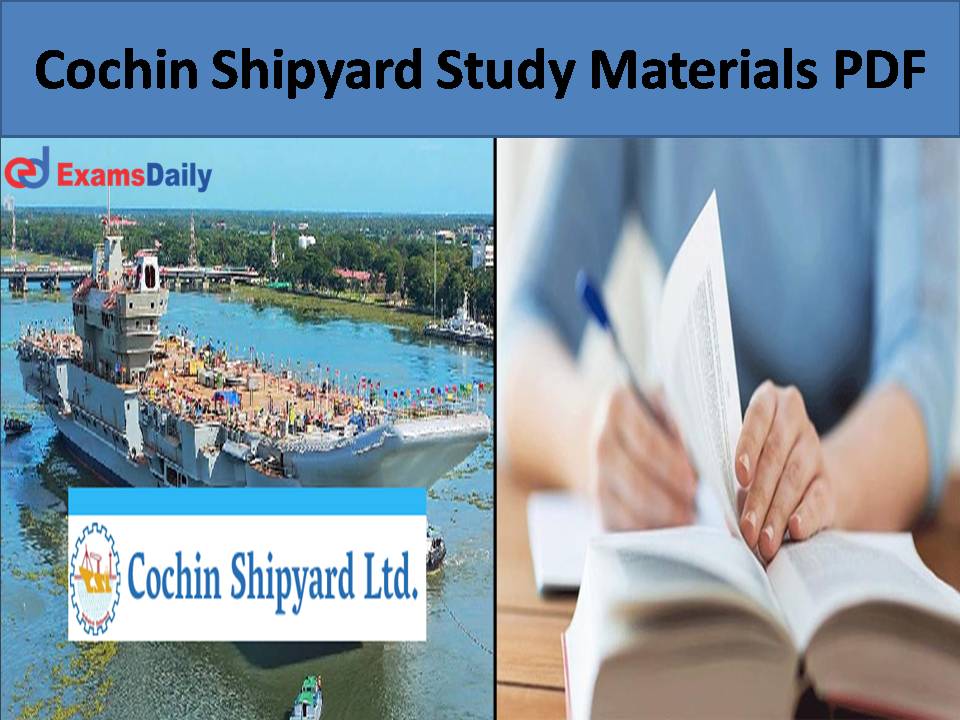 Cochin Shipyard Study Materials PDF