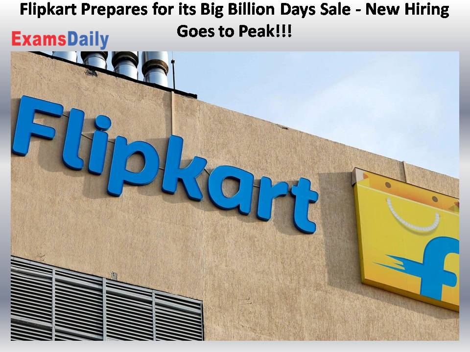 Flipkart Prepares for its Big Billion Days Sale
