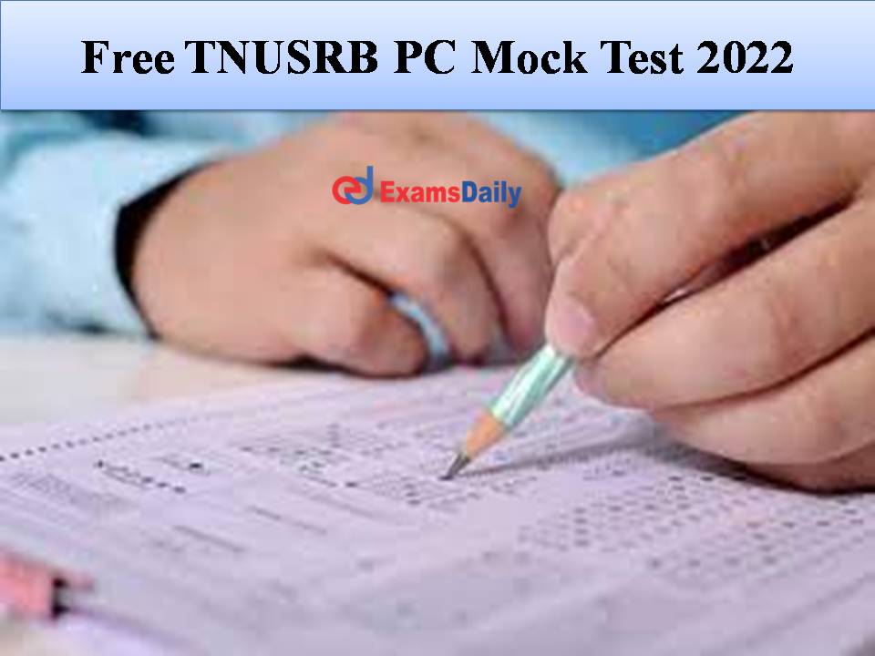 Free TNUSRB PC Mock Test 2022 (1)