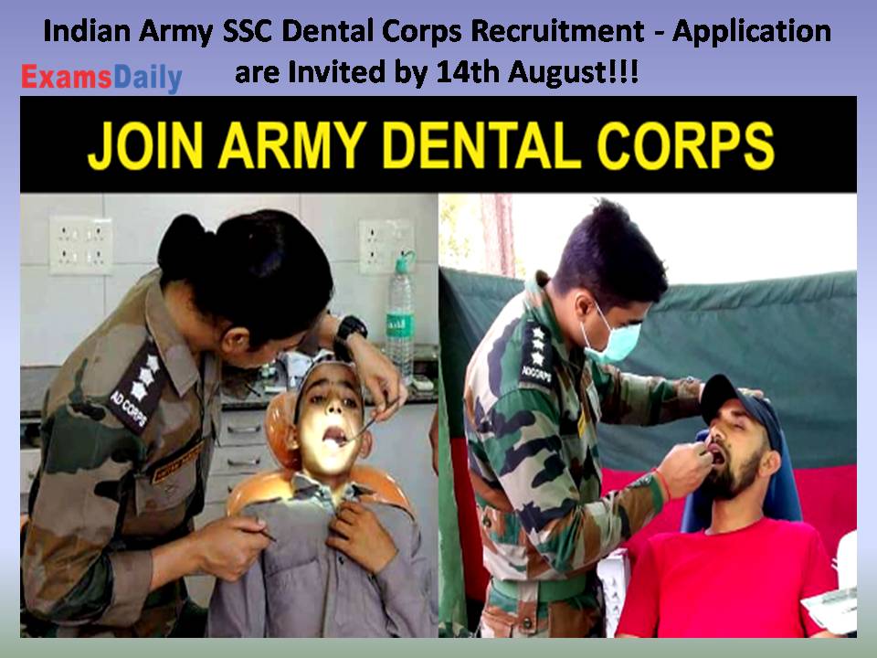 Indian Army SSC Dental Corps Recruitment - Application